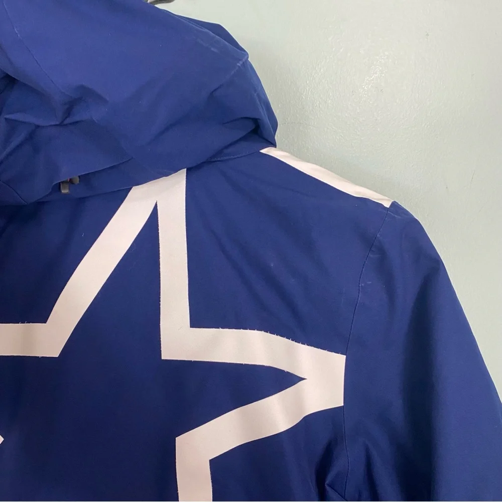 Perfect Moment Qanuk Ski Snow Jacket Blue Star Graphic Size 12 Youth‎ Kids